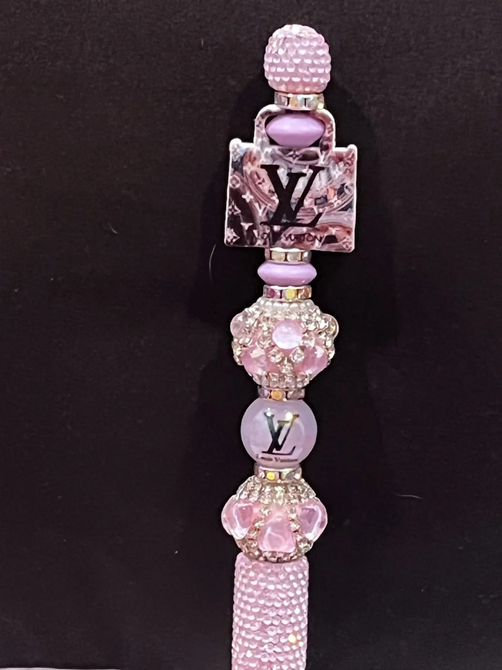 Rare Designer inspired silicone purse focal fancy beaded pen